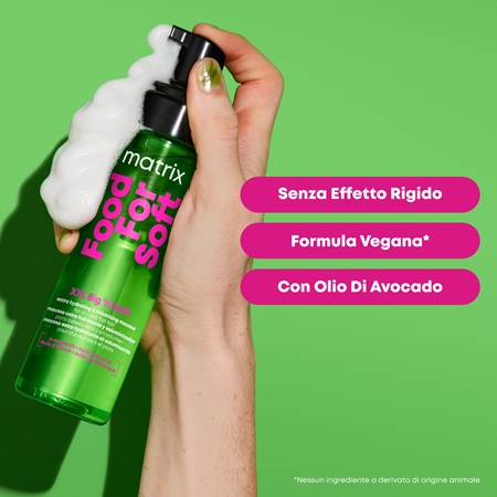 Matrix Food For Soft XXL Big 'N Soft Extra Volumizing Hydrating Mousse mousse idratante per un volume extra