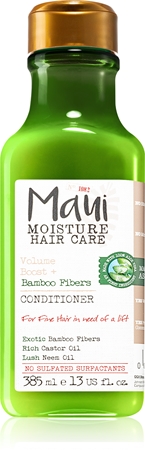 Maui Moisture Volume Boost + Bamboo Fibers δυναμωτικό μαλακτικό για λεπτά μαλλιά