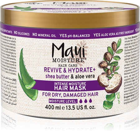 Maui Moisture Revive & Hydrate + Shea Butter & Aloe Vera Moisturizing And Nourishing Mask for hair