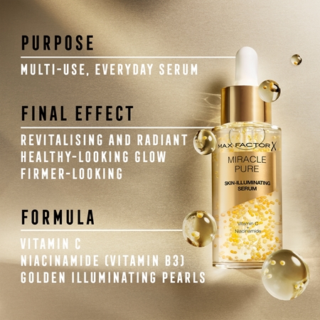 Max Factor Miracle Pure Izgaismojošs serums sejas ādai