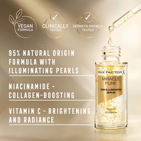 Max Factor Miracle Pure Izgaismojošs serums sejas ādai