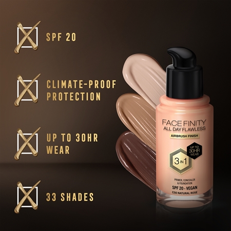 Max Factor Facefinity All Day Flawless Kauapüsiv jumestuskreem SPF 20
