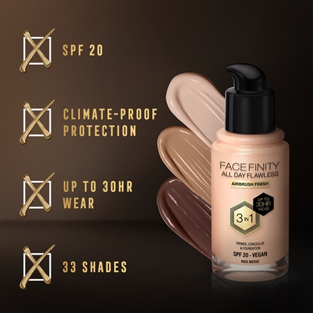 Max Factor Facefinity All Day Flawless Kauapüsiv jumestuskreem SPF 20