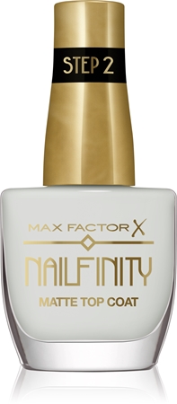 Max Factor Nailfinity Matte Top Coat geelimäinen päällyslakka antaa mattavaikutelman