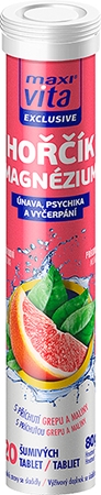 Maxi Vita Exclusive Magnesium šumivé tablety s vysokým obsahem hořčíku