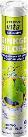 Maxi Vita Exclusive Ginkgo biloba šumivé tablety pro podporu paměti a koncentrace