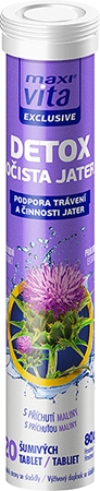 Maxi Vita Exclusive Detox šumivé tablety pro podporu funkce jater