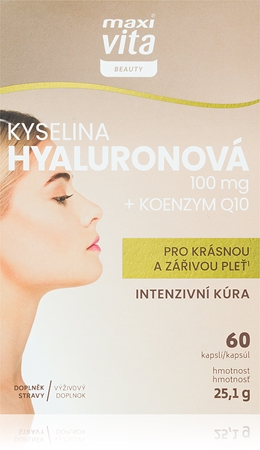 Maxi Vita Kyselina hyalurónová 100 mg + koenzým Q10 kapsuly pre krásnu pleť