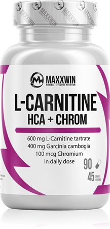 Maxxwin L-Carnitine + HCA + Chrom kapsle pro podporu spalování tuků