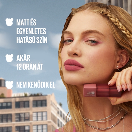 MAYBELLINE NEW YORK SuperStay Teddy Tint Ultra matt hosszantrató rúzs