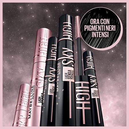MAYBELLINE NEW YORK Ciglia sensazionali Sky High Cosmic Black mascara allungante extra nero