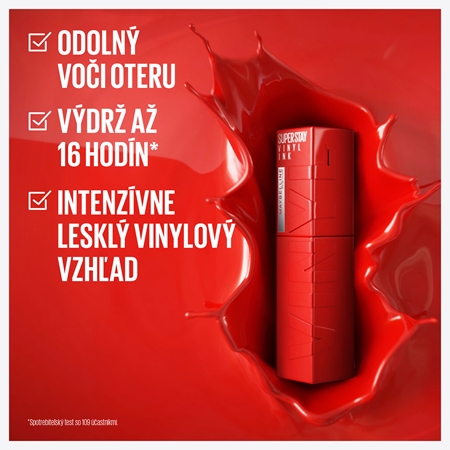 MAYBELLINE NEW YORK SuperStay Vinyl Ink dlhotrvajúci tekutý rúž