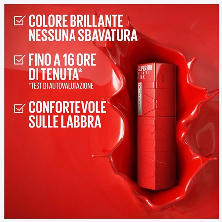 MAYBELLINE NEW YORK SuperStay Vinyl Ink rossetto liquido lunga tenuta