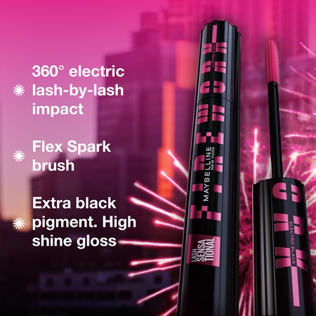 MAYBELLINE NEW YORK Lash Sensational Firework maskara za podaljšanje, privihanje in volumen trepalnic ekstra črna