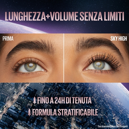 MAYBELLINE NEW YORK Ciglia sensazionali Sky High mascara volumizzante e allungante