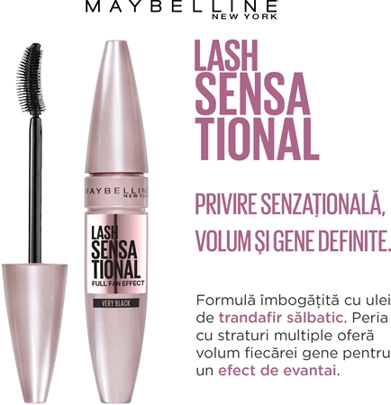MAYBELLINE NEW YORK Lash Sensational mascara pentru gene lungi și dese