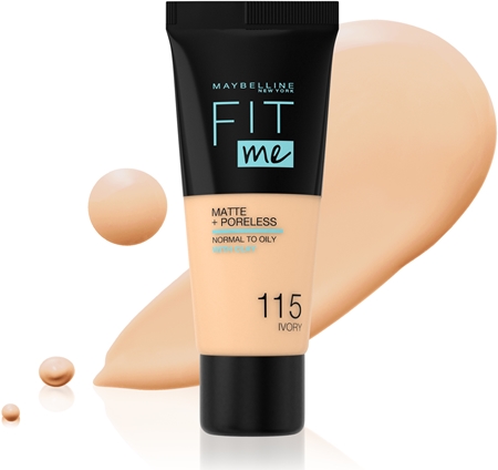 MAYBELLINE NEW YORK Fit Me! Matte+Poreless machiaj mat pentru piele normală și grasă