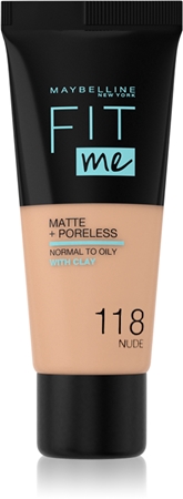 MAYBELLINE NEW YORK Fit Me! Matte+Poreless machiaj mat pentru piele normală și grasă