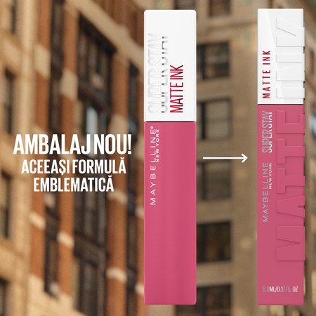 MAYBELLINE NEW YORK SuperStay Matte Ink ruj lichid mat pentru un efect de lunga durata