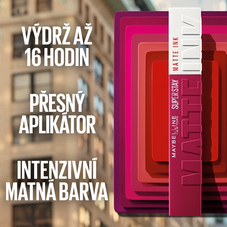 MAYBELLINE NEW YORK SuperStay Matte Ink matná tekutá rtěnka pro dlouhotrvající efekt