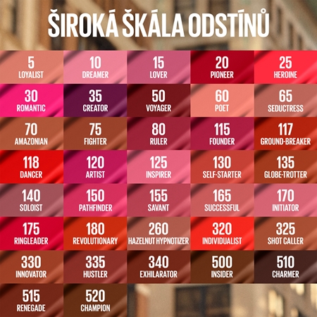 MAYBELLINE NEW YORK SuperStay Matte Ink matná tekutá rtěnka pro dlouhotrvající efekt