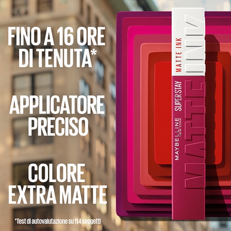 MAYBELLINE NEW YORK SuperStay Matte Ink rossetto liquido matte per un effetto lunga durata