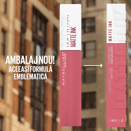 MAYBELLINE NEW YORK SuperStay Matte Ink ruj lichid mat pentru un efect de lunga durata