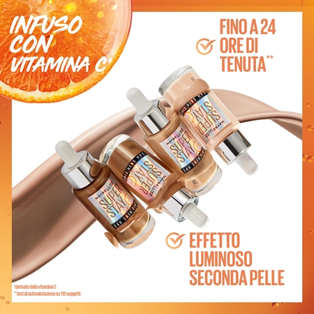 MAYBELLINE NEW YORK SuperStay Vitamin C Skin Tint siero per unificare il tono della pelle