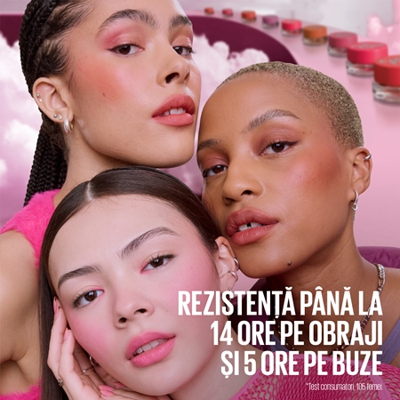 MAYBELLINE NEW YORK CloudTopia blush mat cremos buze si obraz