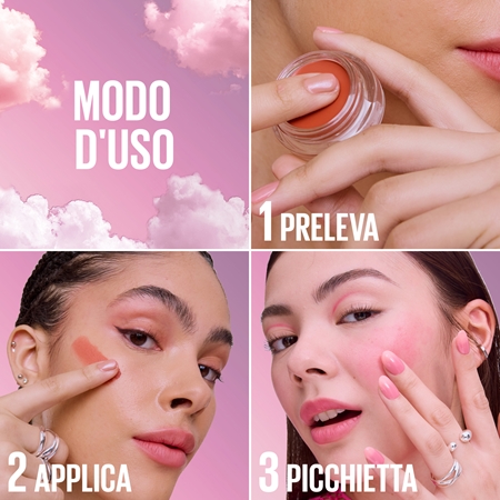 MAYBELLINE NEW YORK CloudTopia blush in crema matte per labbra e guance