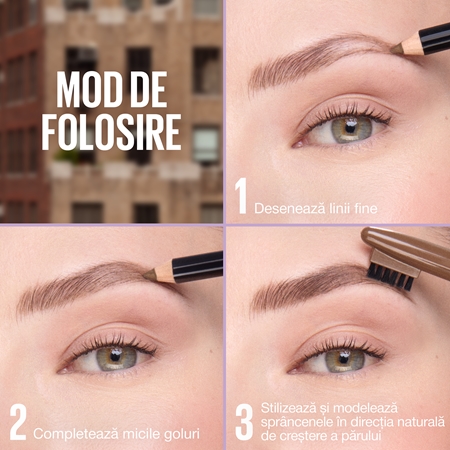 MAYBELLINE NEW YORK Quick Shaper creion sprâncene precise cu pensula