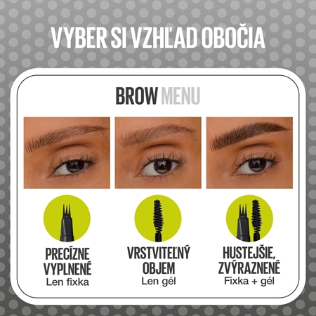 MAYBELLINE NEW YORK Brow Inserts fix na obočie s kefkou 2 v 1