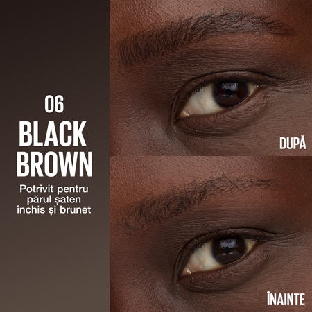MAYBELLINE NEW YORK Brow Inserts creion pentru sprancene perie 2 in 1