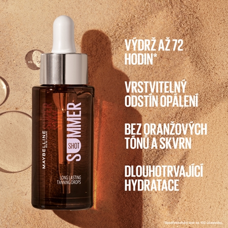 MAYBELLINE NEW YORK Summer Shot samoopalovací kapky na obličej