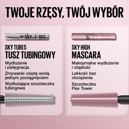 MAYBELLINE NEW YORK Lash Sensational Sky Tubes długotrwały tusz do rzęs do przedłużania rzęs