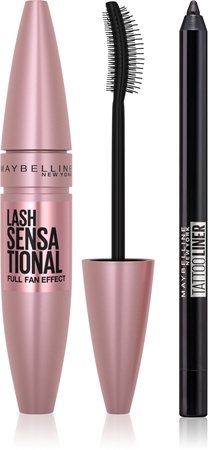 MAYBELLINE NEW YORK Make-Up Set ripsiväri ja eyeliner edullinen pakkaus