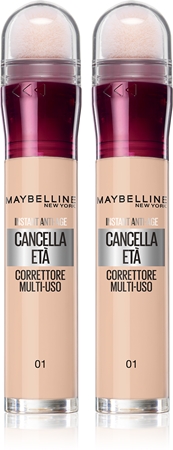 MAYBELLINE NEW YORK Instant Anti Age Eraser correcteur liquide avec applicateur éponge conditionnement avantageux teinte 01 Light