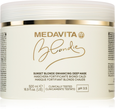 Medavita Blondie Sunset Blonde Enhancing Deep Mask μάσκα βαθύ-καθαρισμού για θερμές ξανθές αποχρώσεις