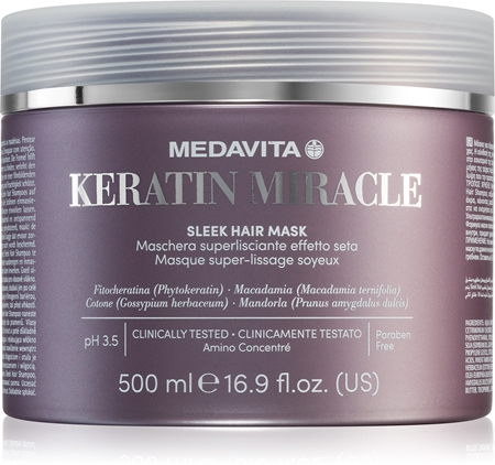 Medavita Keratin Miracle Sleek Hair Mask hydratační vyhlazující maska