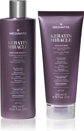 Medavita Keratin Miracle Keratin Miracle Sleek Hair Kit zestaw upominkowy do włosów delikatnych