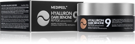 MEDIPEEL+ Peptide 9 Hyaluron Dark Benone Ampoule Eye Patch eye pads to brighten and smooth the skin