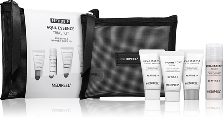 MEDIPEEL+ Peptide 9 Aqua Essence Trial Kit gift set to firm and lift