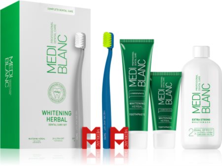 MEDIBLANC Whitening Herbal Комплект за дентална грижа (за искрящи бели зъби)