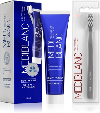 MEDIBLANC Set TP Gums 100ml + TB Soft Grey Single Zahnpflegeset