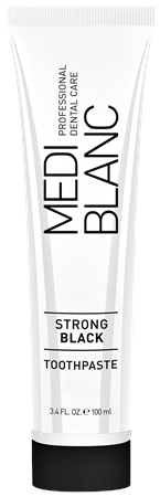 MEDIBLANC Strong Black dentrífico para proteção total dos dentes com efeito branqueador