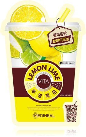 MEDIHEAL Vita Mask Lemon Lime Máscara em folha com efeito iluminador