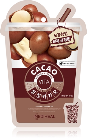 MEDIHEAL Vita Mask Cacao máscara em folha para diminuição de poros e aspeto mate
