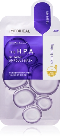 MEDIHEAL Ampoule Mask The H.P.A Arkmask med uppljusande och mjukgörande effekt