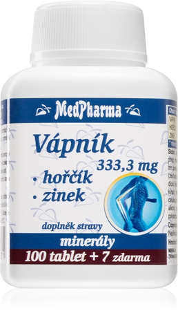 MedPharma Vápnik + horčík + zinok tablety pre vlasy, nechty, pokožku a normálny stav zubov