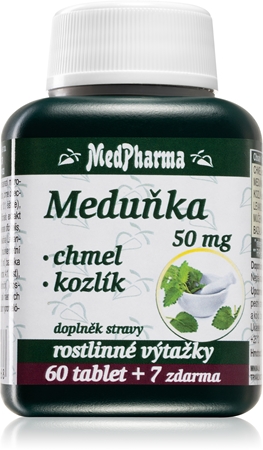 MedPharma Meduňka + chmel + kozlík tablety na normálnu funkciu srdca a ciev